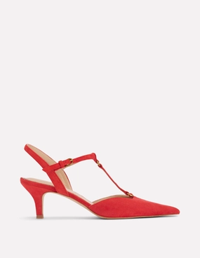 T-Bar Point Heels-Post Box Red Travel Light