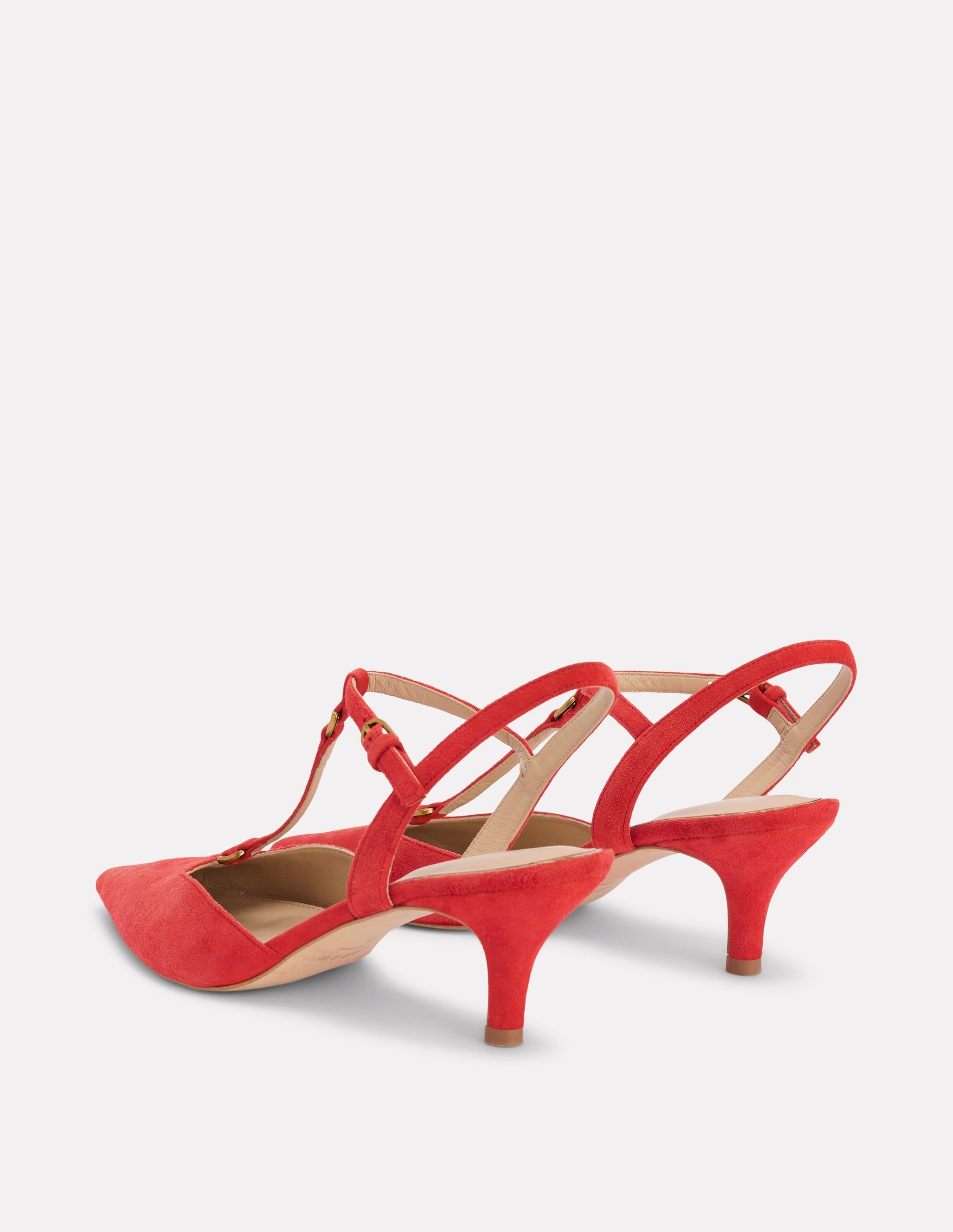 Outdoor Mood T-Bar Point Heels-Post Box Red