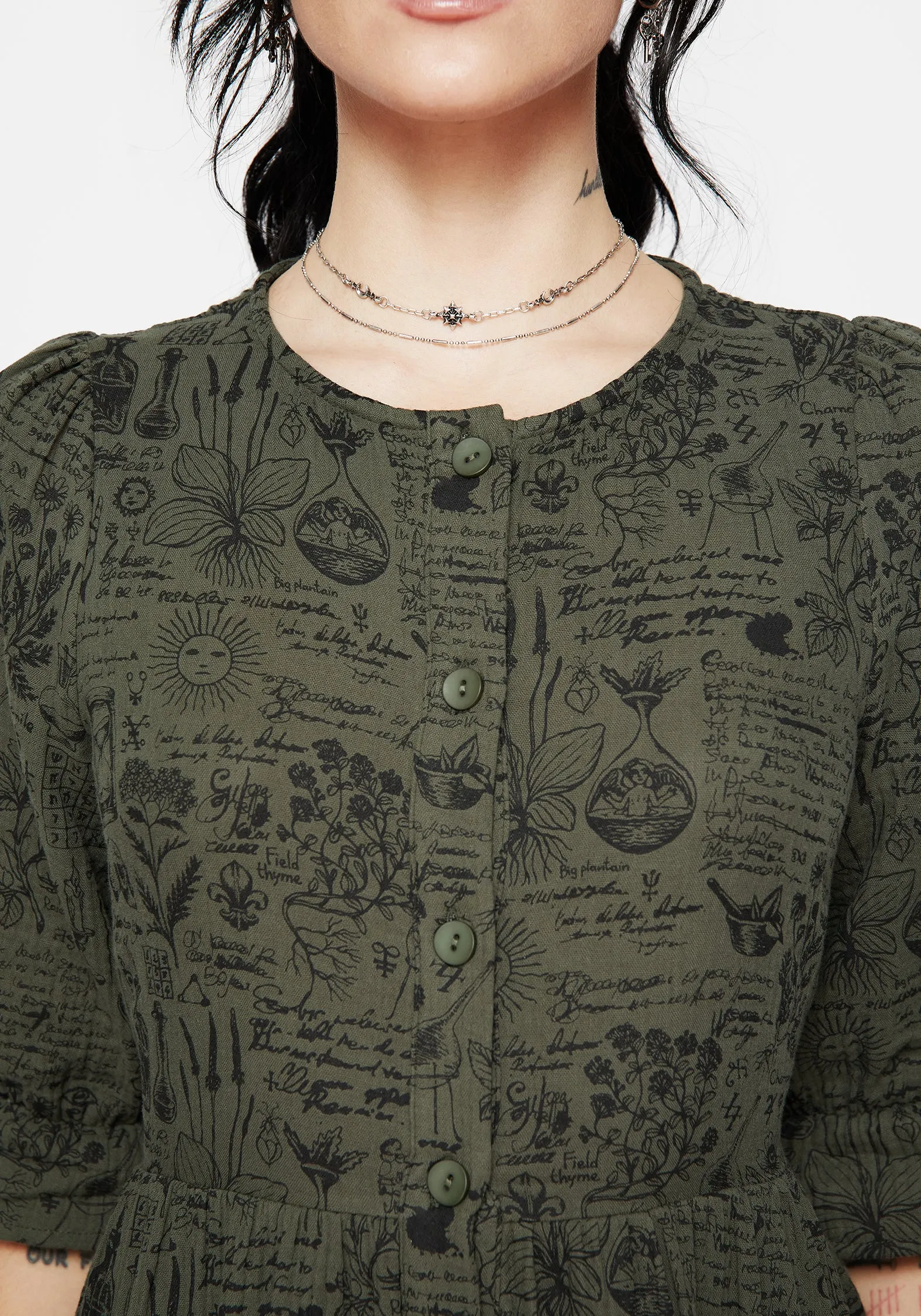 Natural Wrap Shine Finish Taddea Cotton Button Up Midaxi Dress