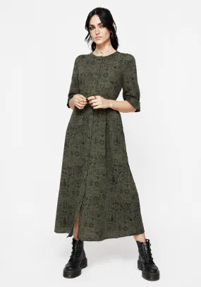 Soft cotton dress Taddea Cotton Button Up Midaxi Dress