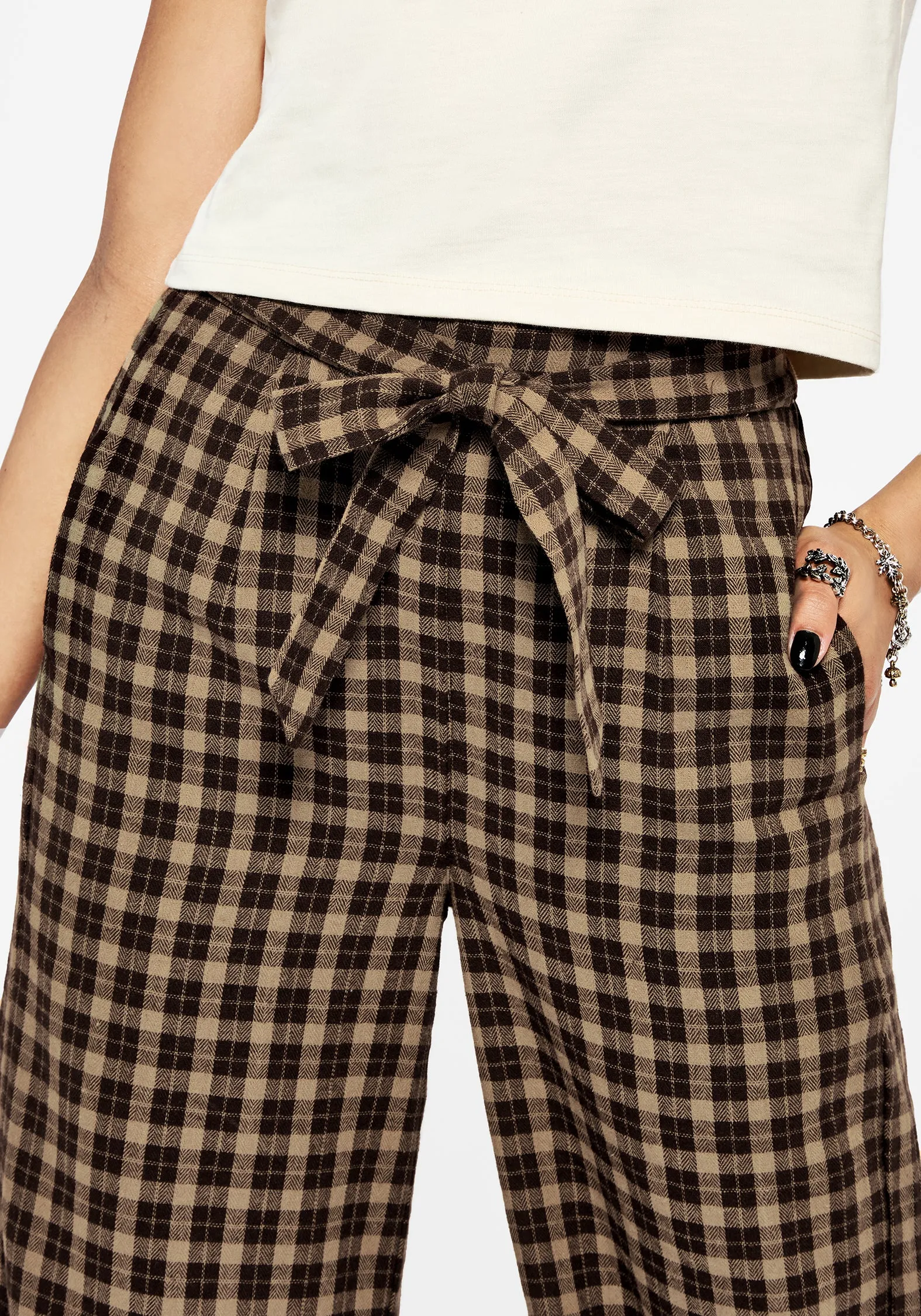 Perfect Shape Terra Wide Leg Culotte Trouser - Brown