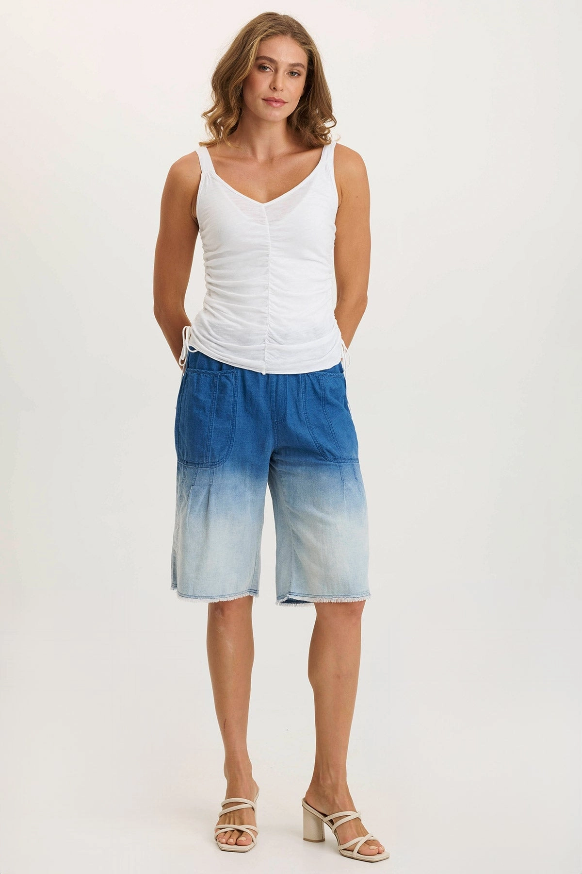 Themia Indigo Twill Pull-On Bermuda Short sports accessory