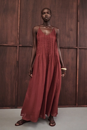 TAHLIA SAHARA RAMIE MAXI DRESS Silky Layer
