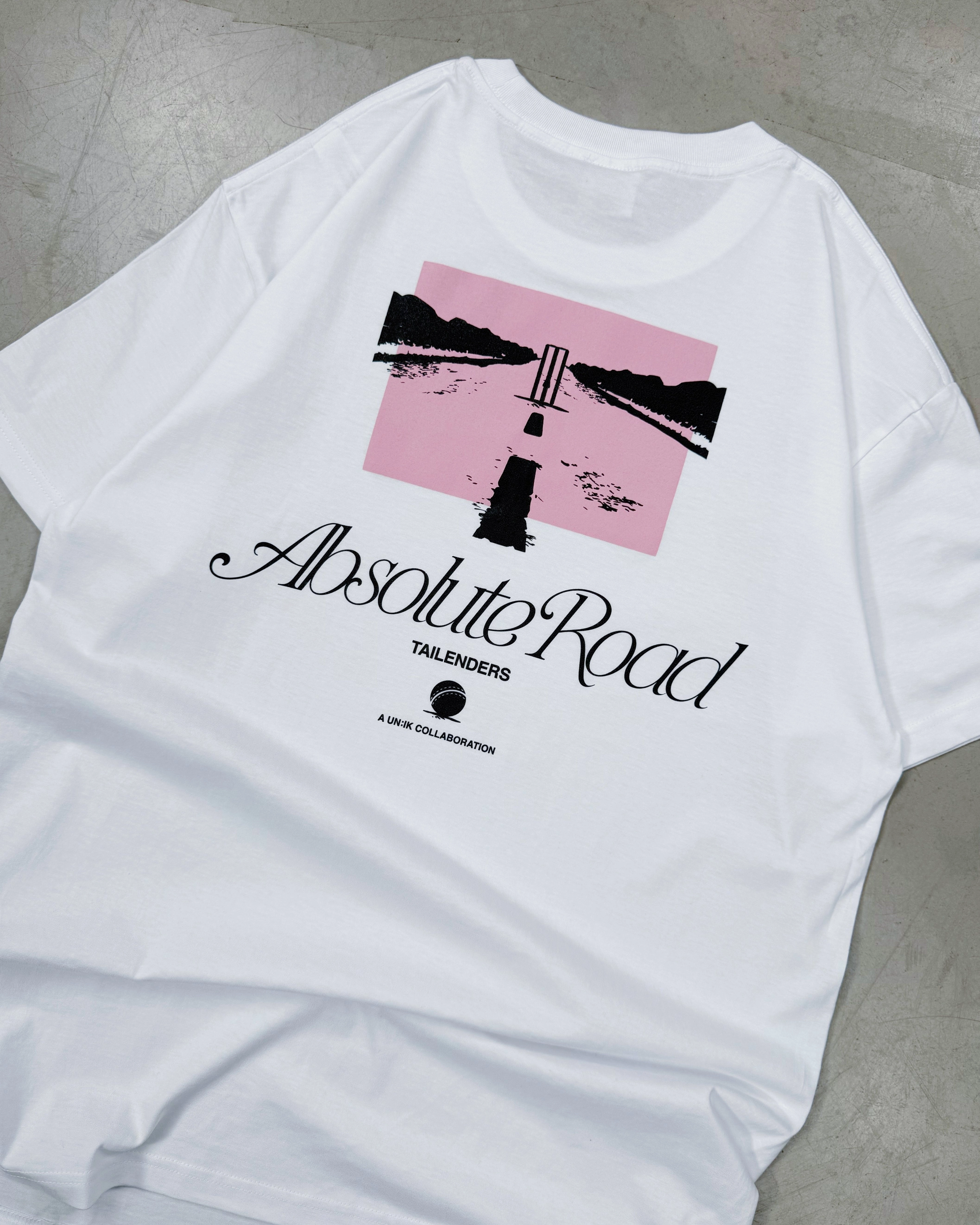 Chilly Day Style No Slip Shoulder Design Tailenders 'Absolute Road' Tee - White