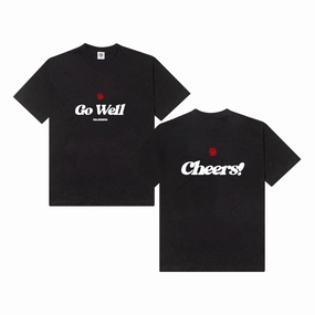 Tailenders 'Go Well' Tee - Black Casual Statement