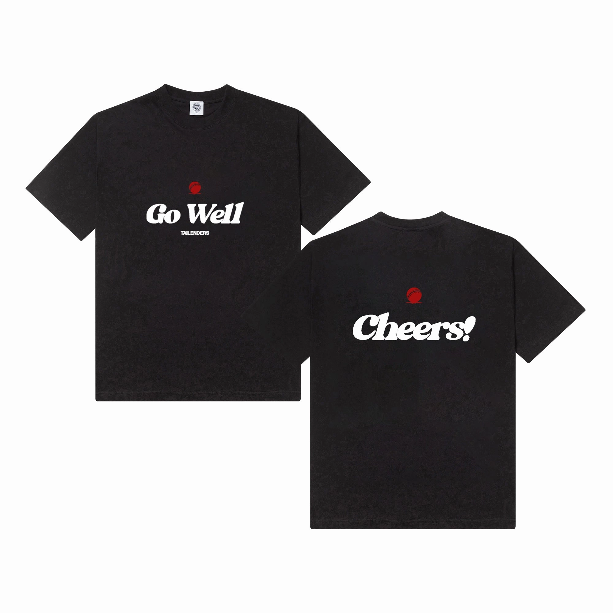 Tailenders 'Go Well' Tee - Black Fresh Style Trend