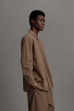 THE DRAUGHTSMAN SHIRT / FINE CANVAS CARDAMOM Breathable back panel