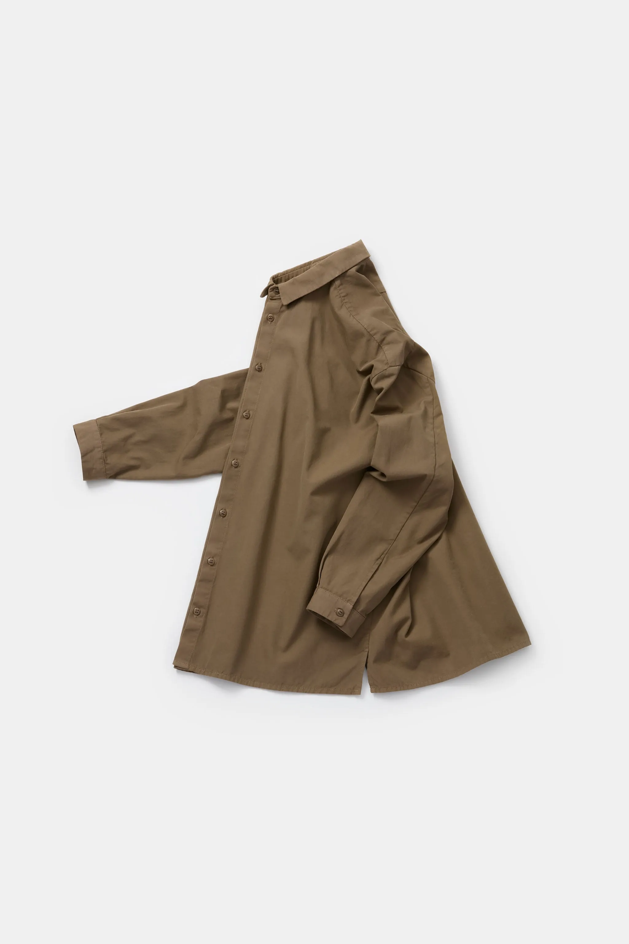 THE DRAUGHTSMAN SHIRT / FINE CANVAS CARDAMOM Seamless Side Panels