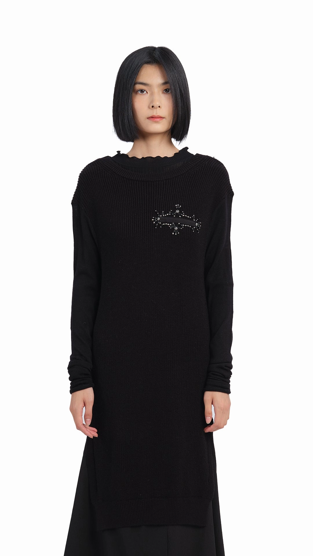 Knitted With Beading Dress Self Power