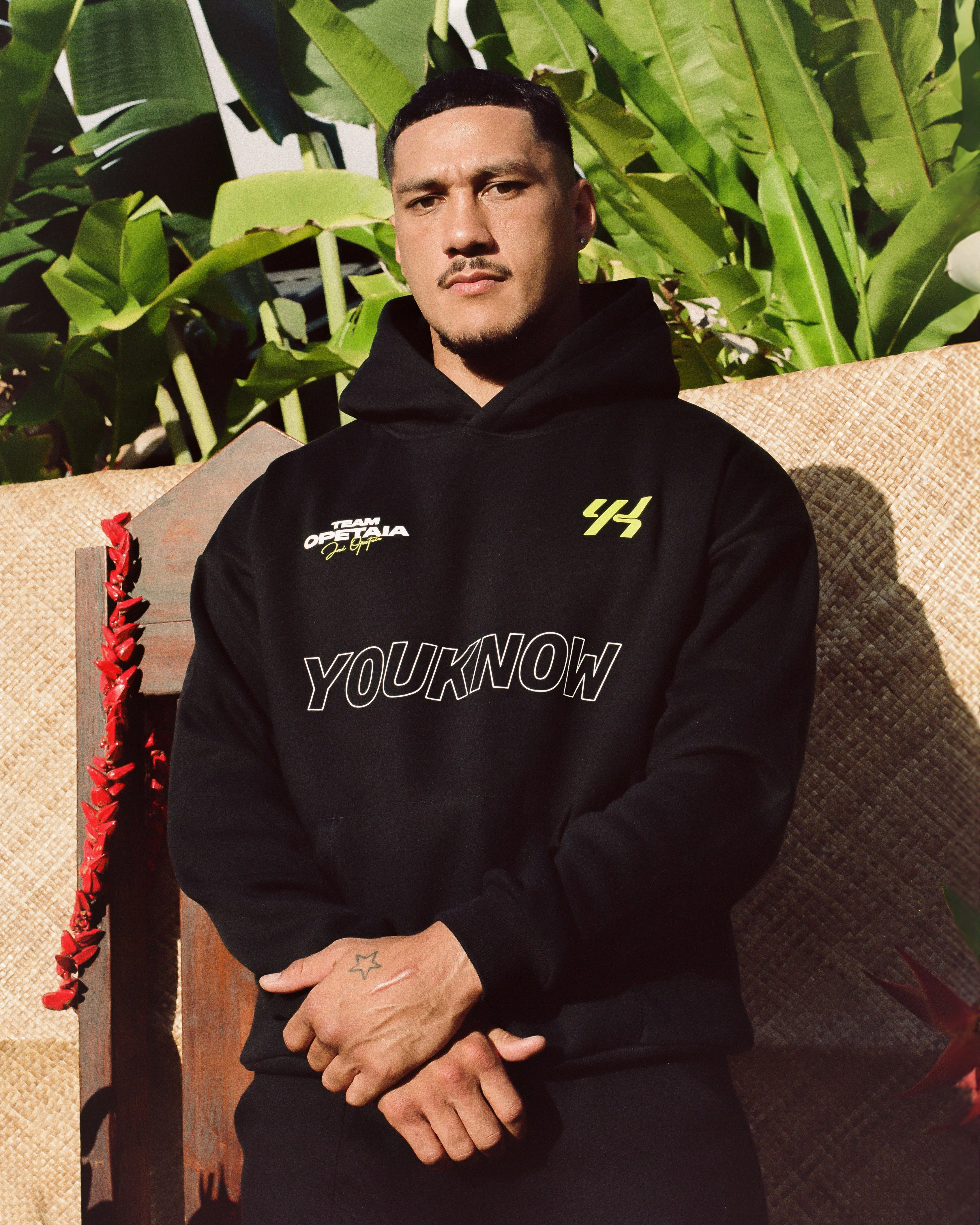 Lightweight Material Team Opetaia Hoodie | Black