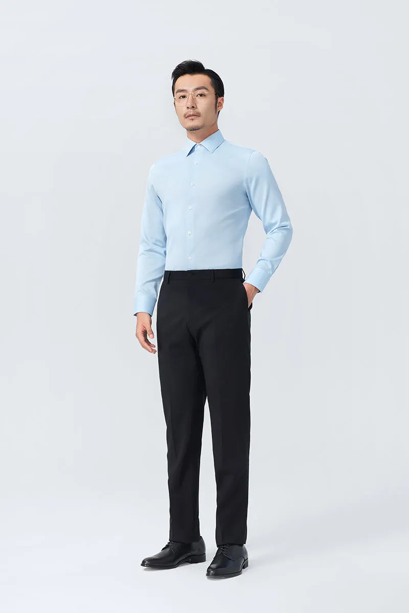 Sustainable Dye Process Comfort Stretch Supreme Cotton Dress Shirt | Light Blue 3396NZ