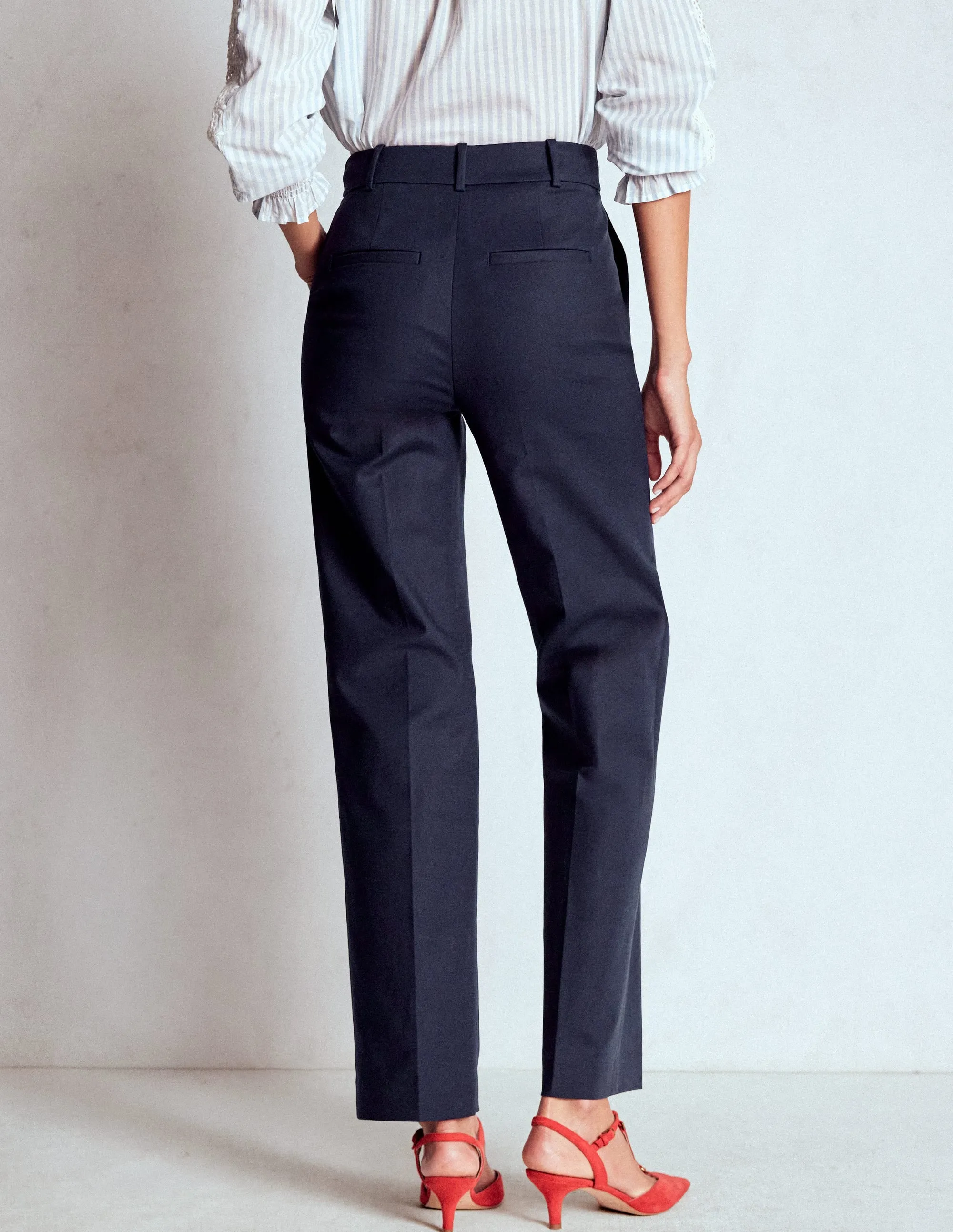 Full Length Canonbury Trousers-Navy Effortless Layer NonSlipGrip
