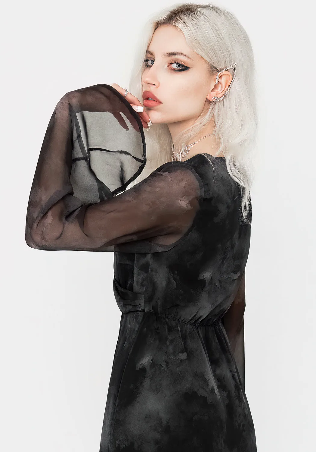 Easy Look Fresh Style Tempest Flared Sleeve Mini Dress