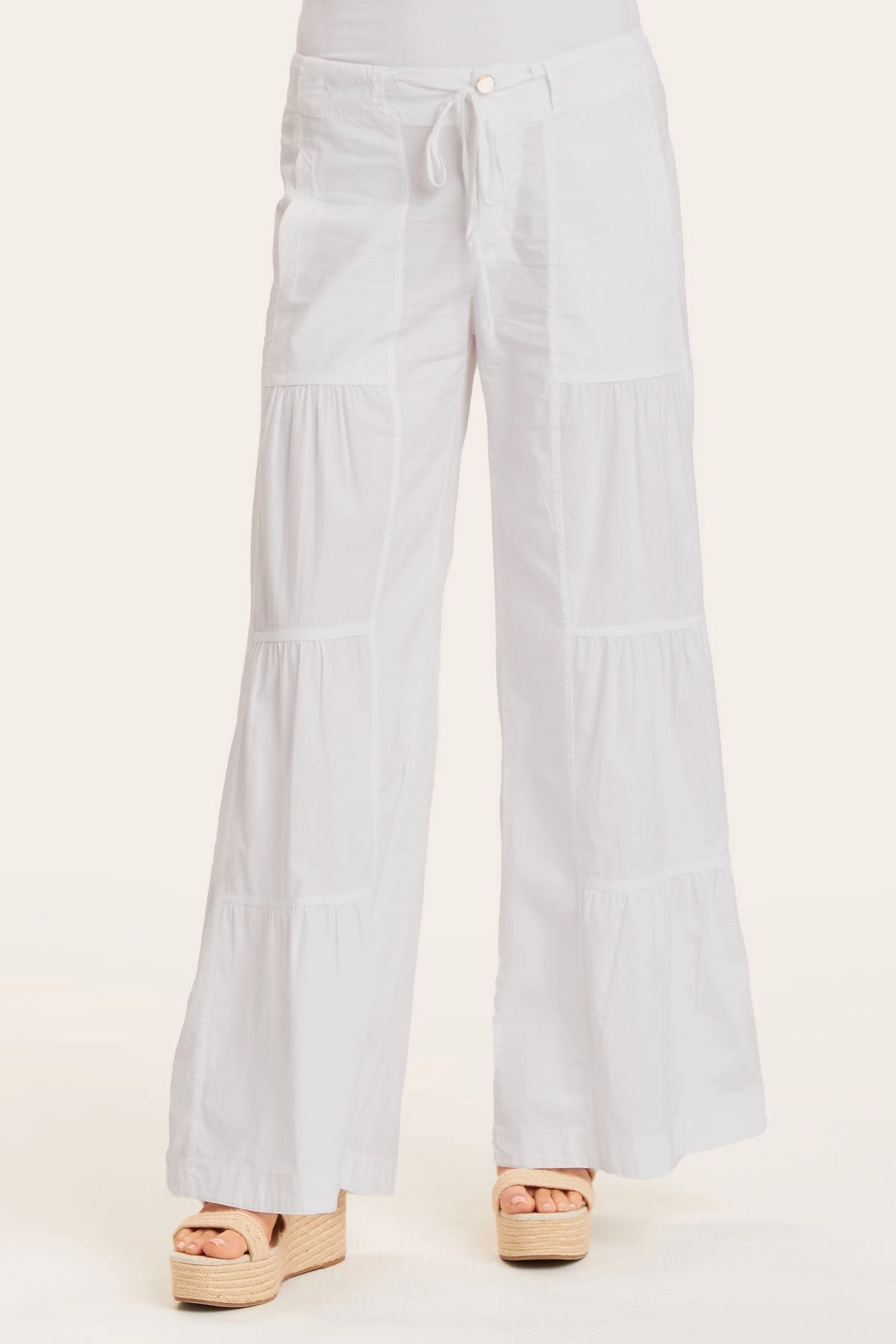 Terraced Wide Leg Pant hypoallergenic material