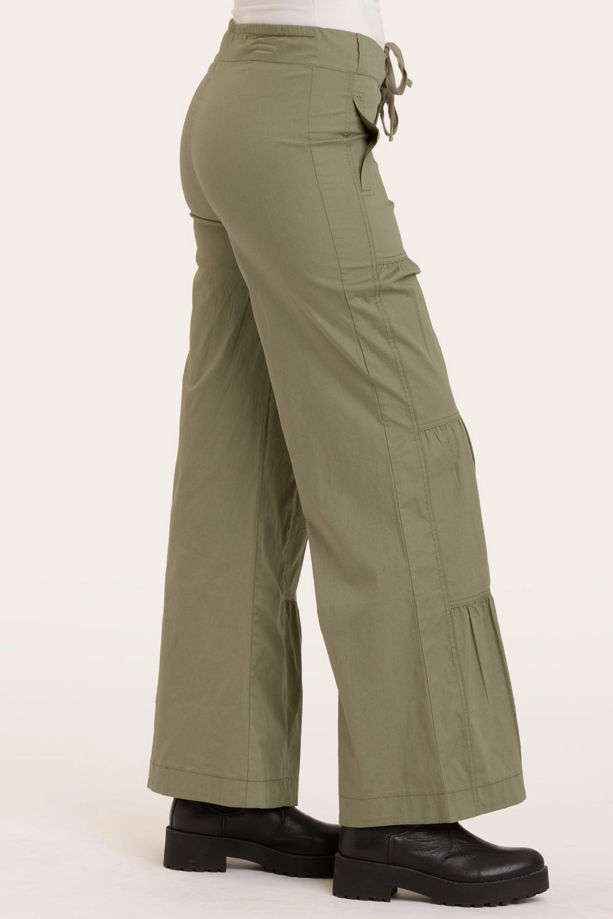 Sporty Comfort Terraced Wide Leg Pant
