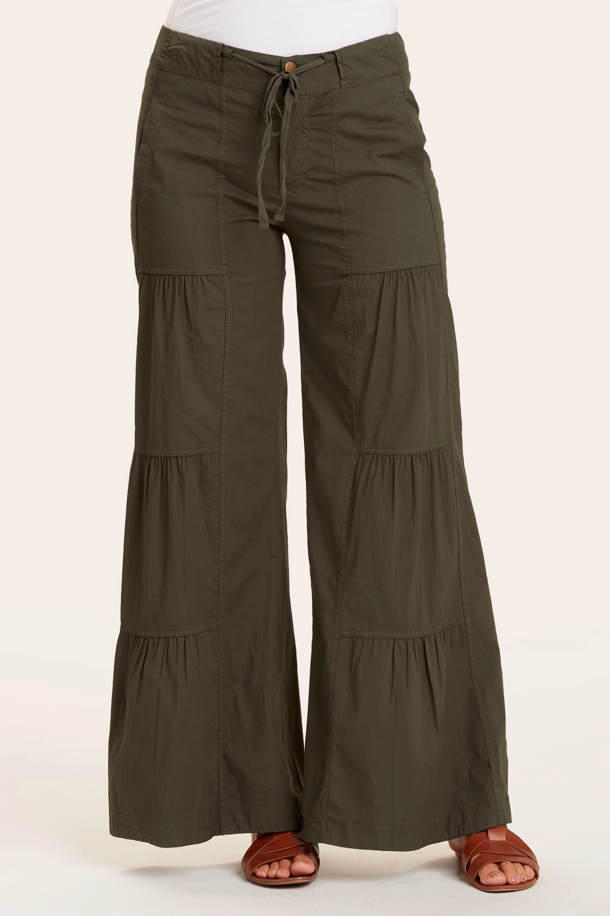 Cozy And Stylish Seam-Free Terraced Wide Leg Pant