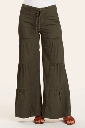 Feminine Cut Modern Layer Terraced Wide Leg Pant