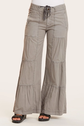 Layer Friendly Water Resistant Terraced Wide Leg Pant