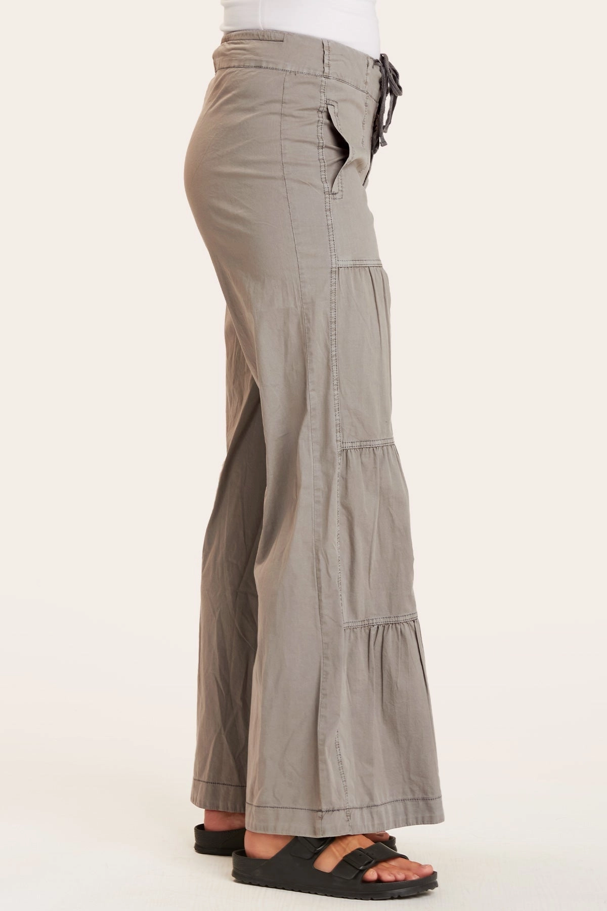 Terraced Wide Leg Pant anti static