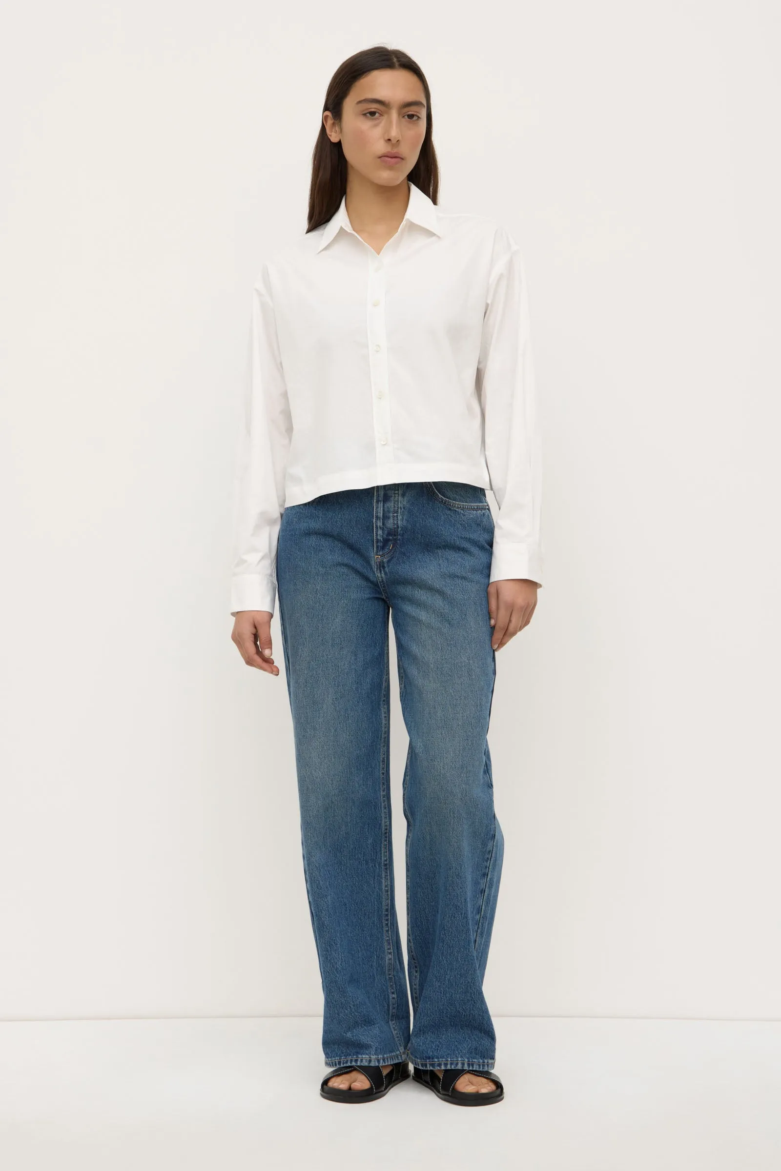 Tessa Poplin Cropped Shirt Quick Dry Technology Holiday Travel