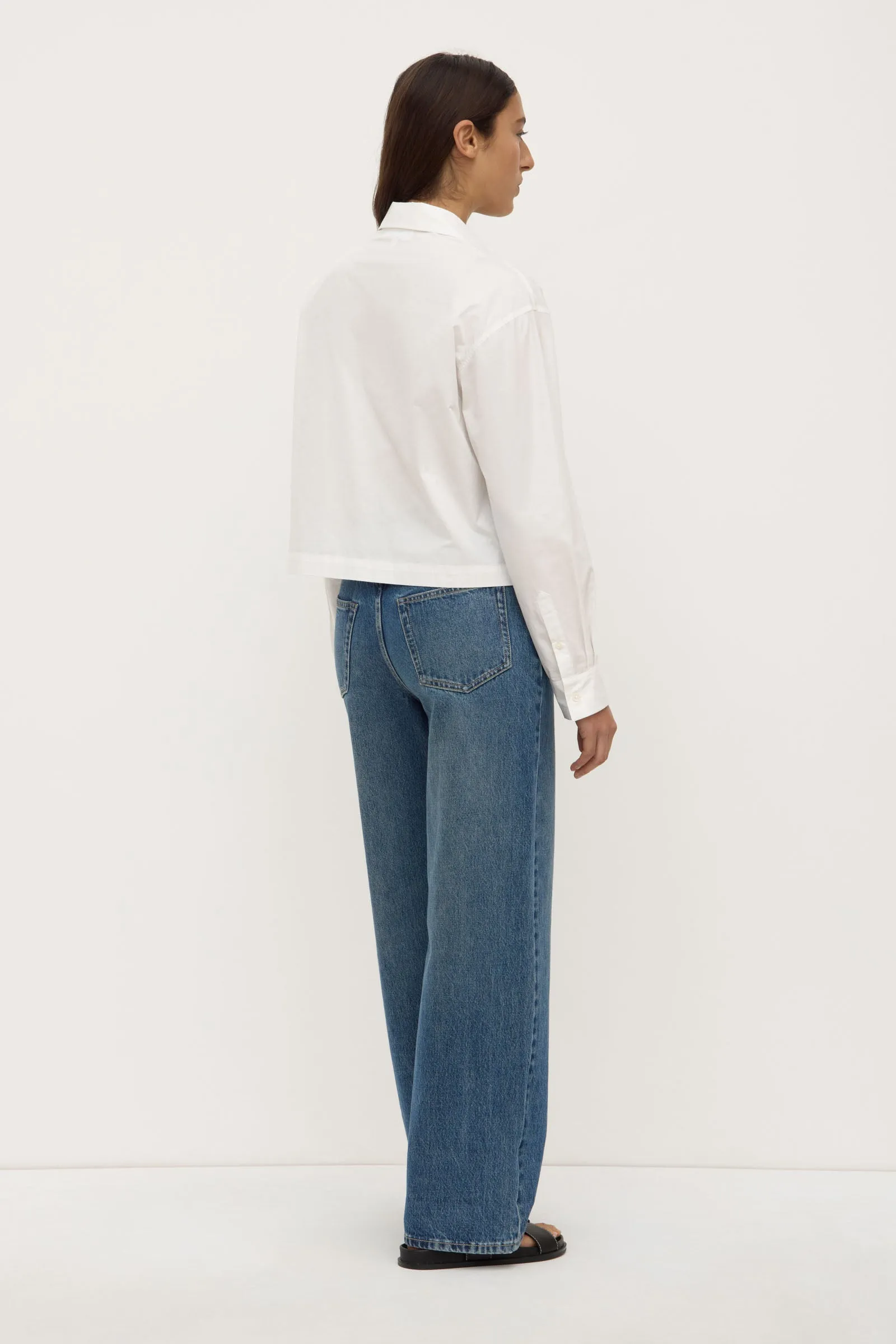 Tessa Poplin Cropped Shirt Chic Look Wedding guest