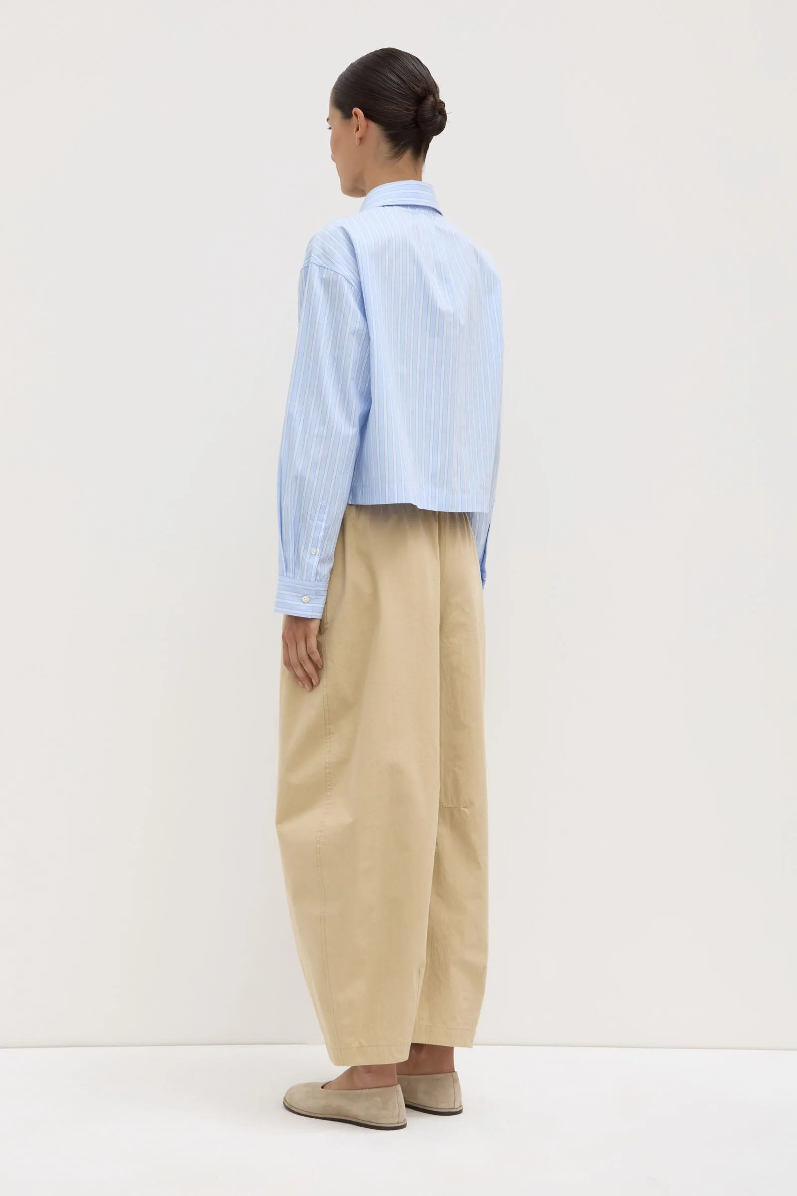 Tessa Poplin Cropped Shirt Daytime Look Smart Look
