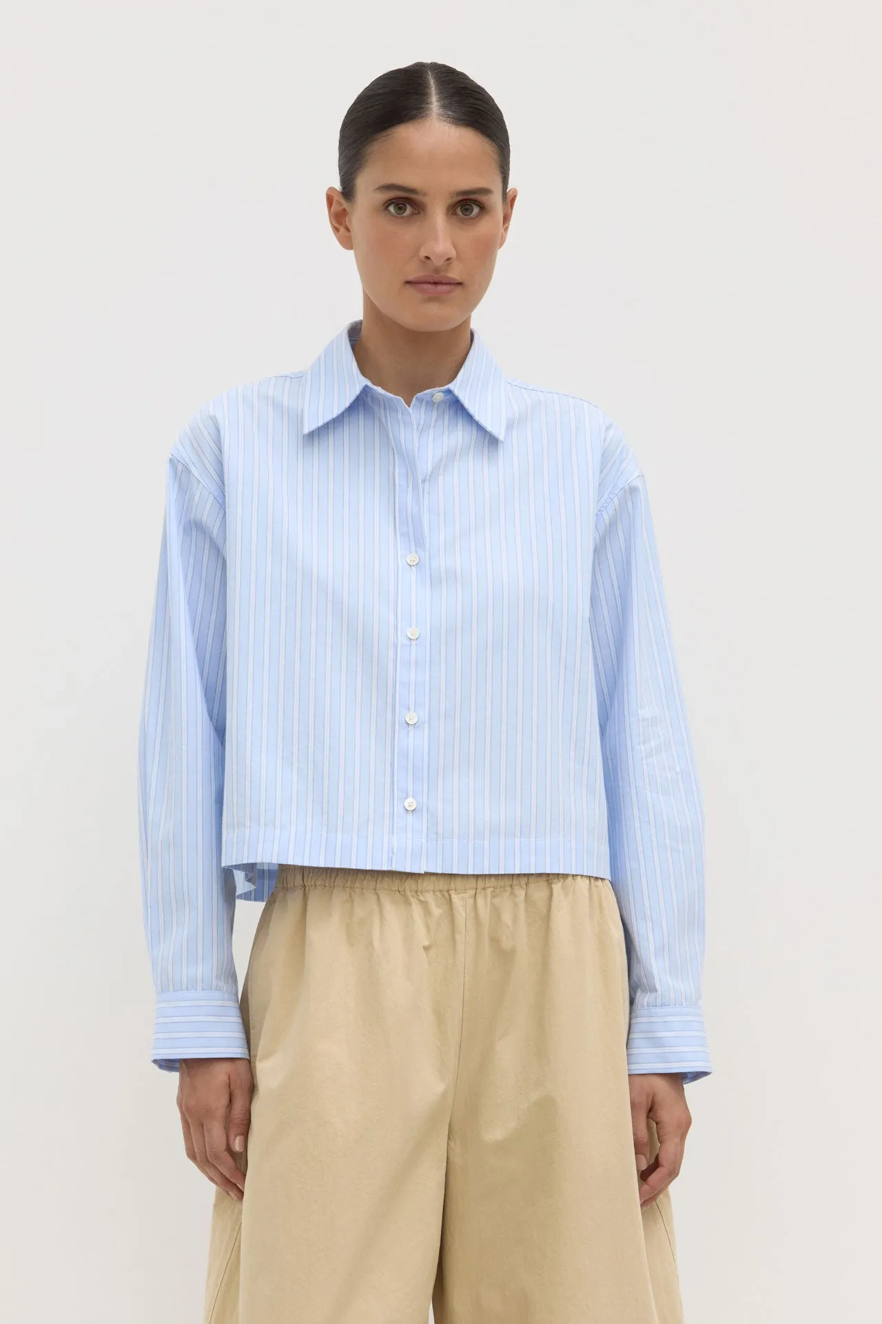 Eco friendly materials Tessa Poplin Cropped Shirt