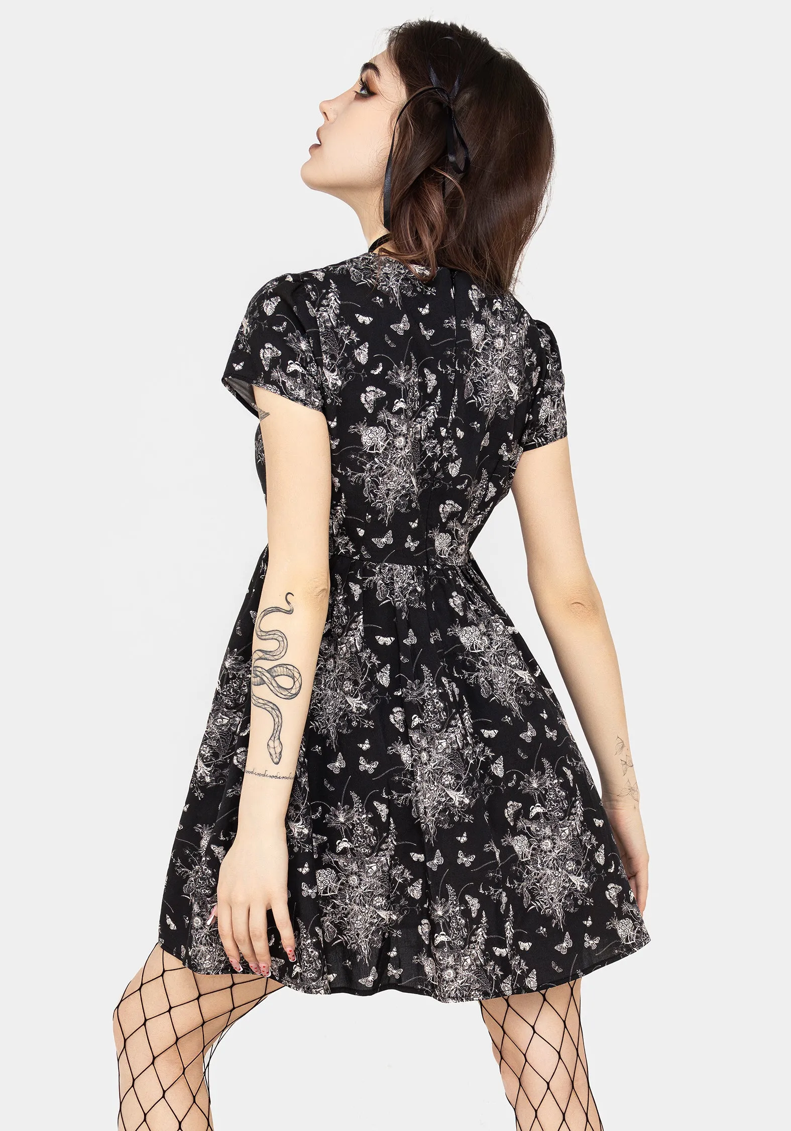 Travel-friendly Lounge Texture Thalia Mini Skater Dress