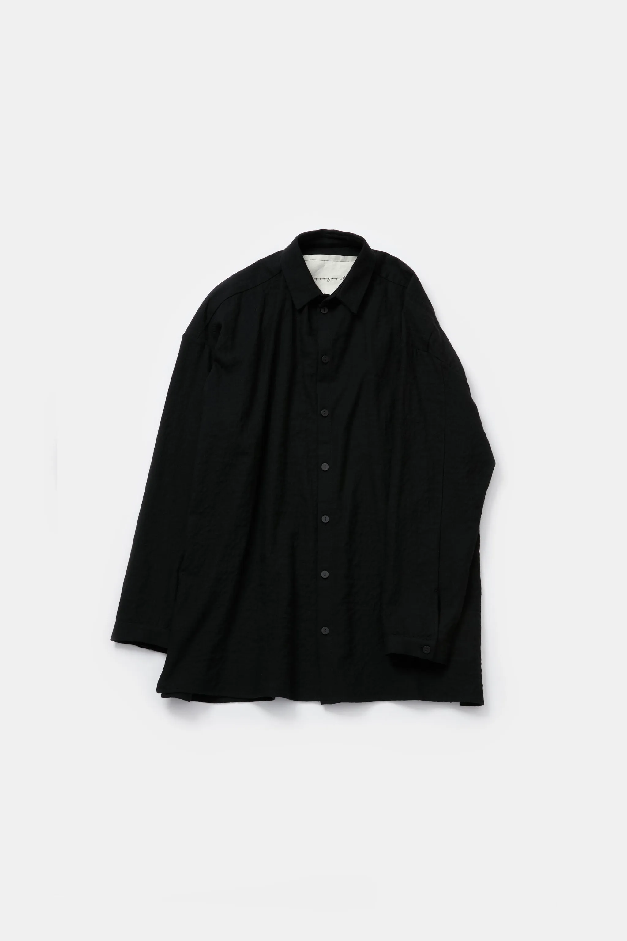 THE DRAUGHTSMAN SHIRT / WRINKLED TWILL FLINT Contemporary Fashion Reinforced Shoulders