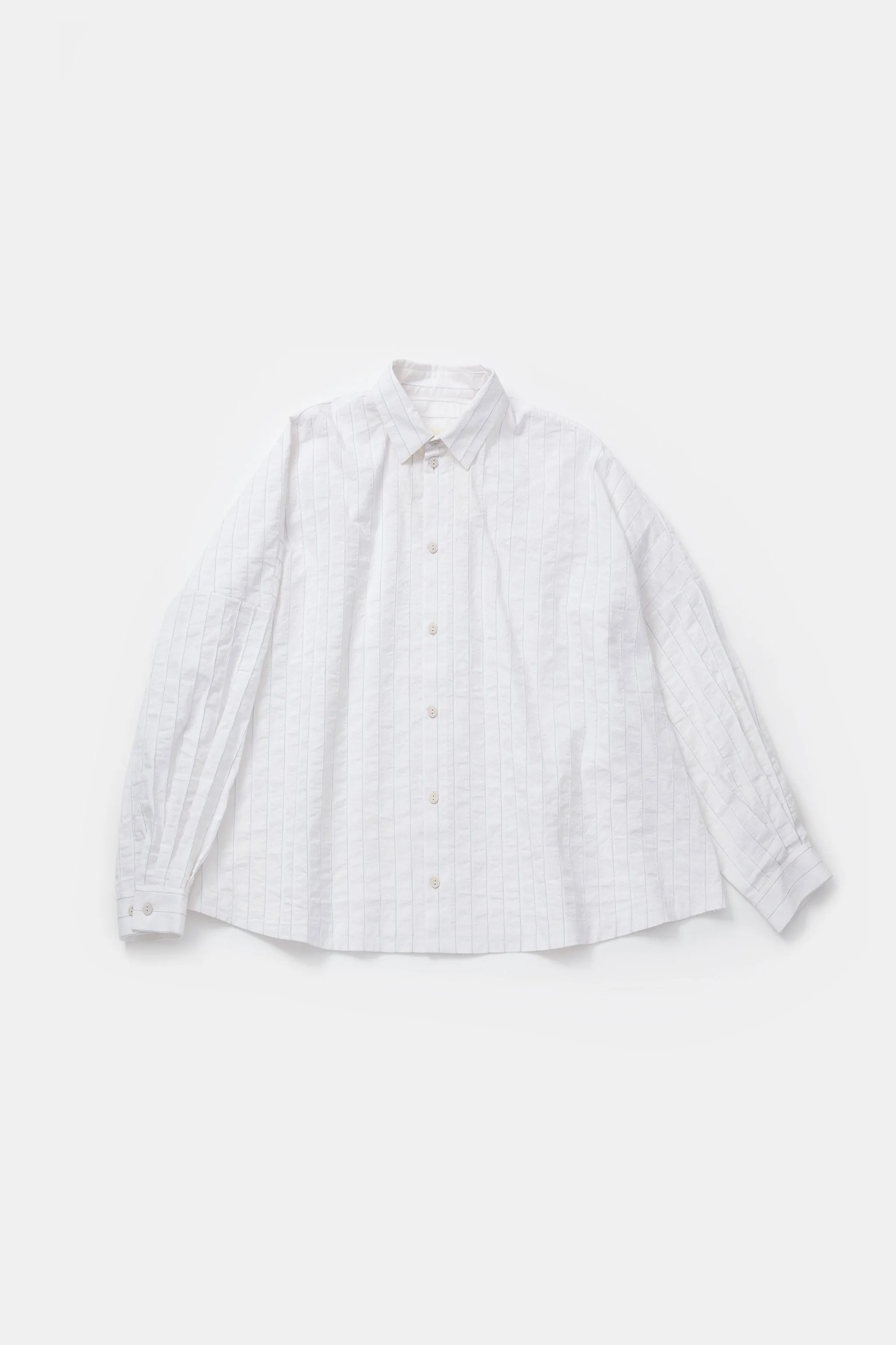 Tailored Cut THE FARRIER SHIRT / RAISED STRIPE CHALK