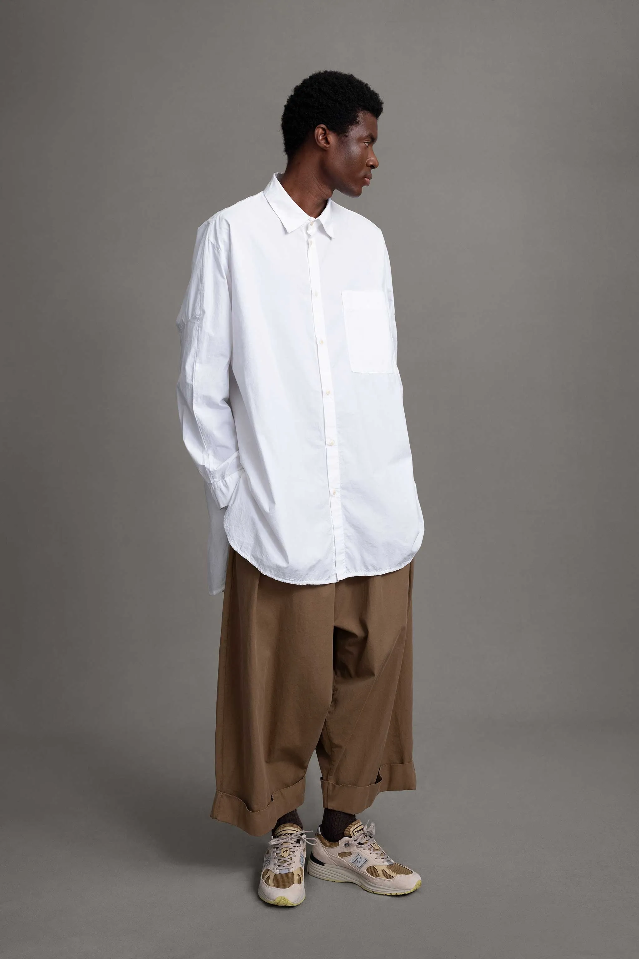 Ethical production THE PAINTER SHIRT / POPLIN CHALK