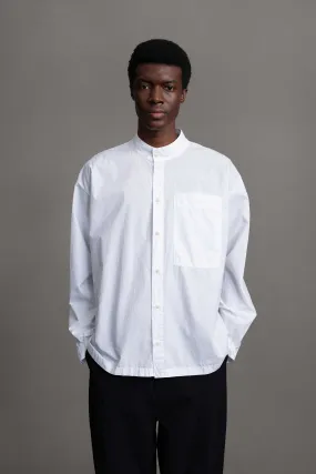 Hidden Placket THE PHYSICIAN SHIRT / POPLIN CHALK