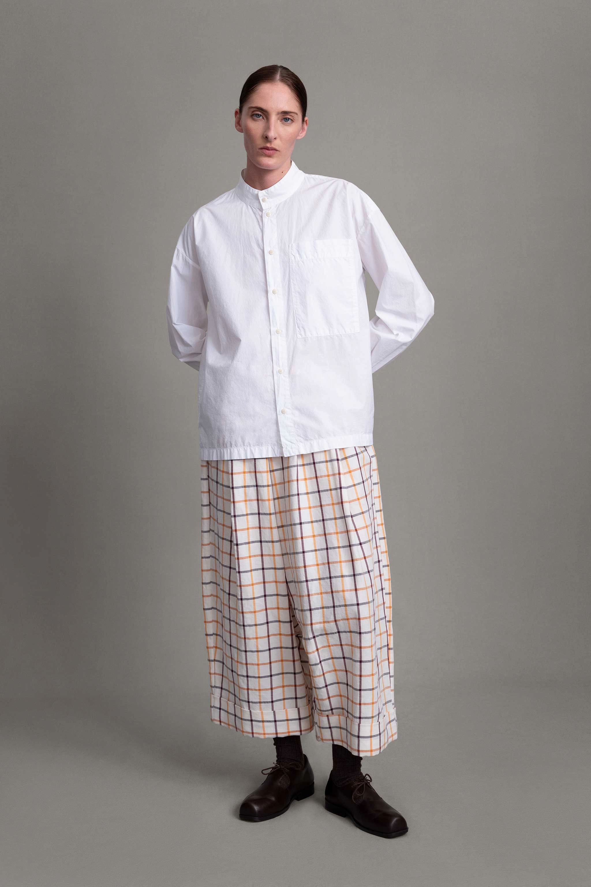 THE BAKER TROUSER / COTTON LINEN TATTERSALL Everyday Must-have