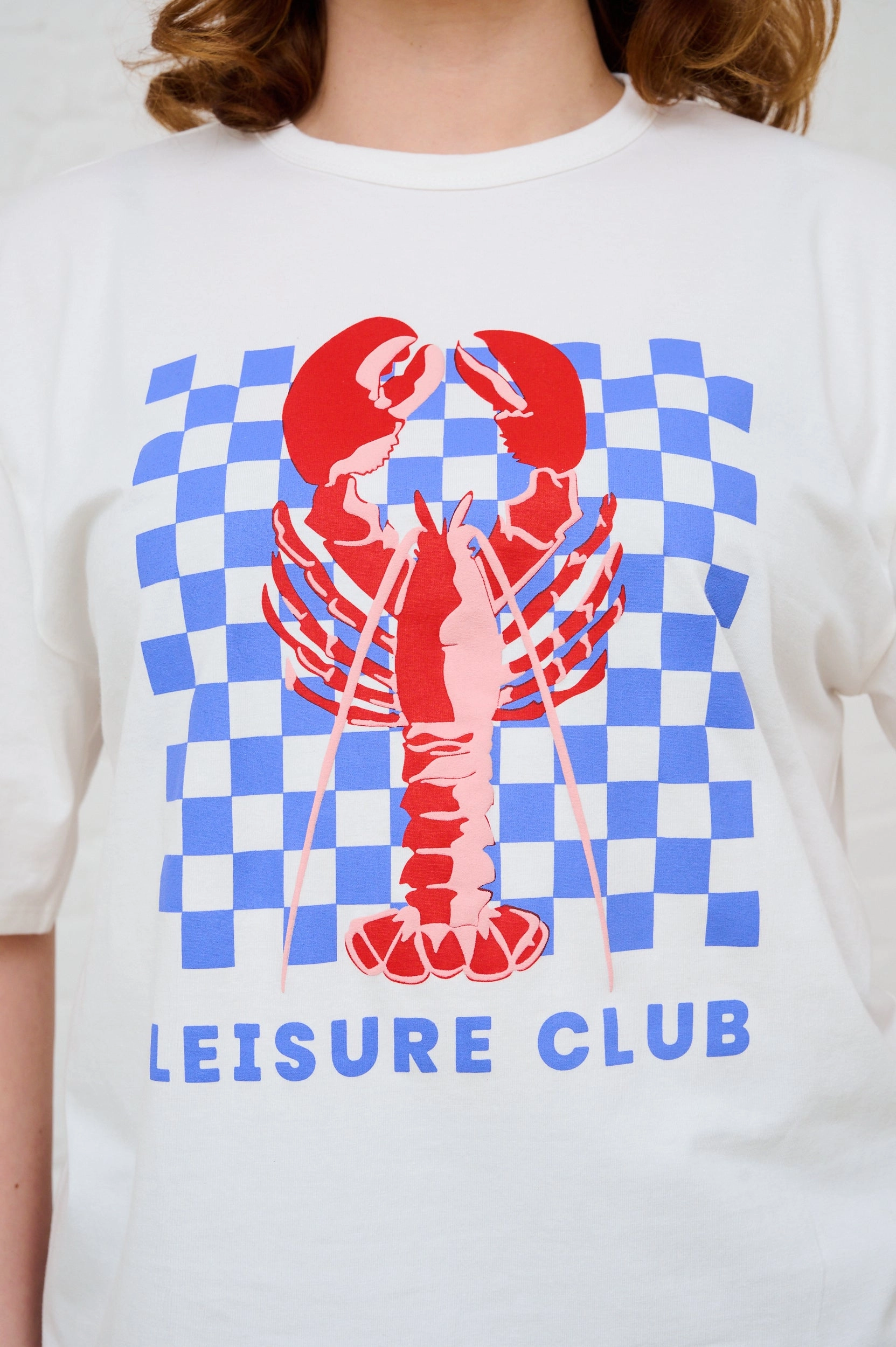 The Boxy Tee with Lobster Print Durable Reinforced Elbow Patches