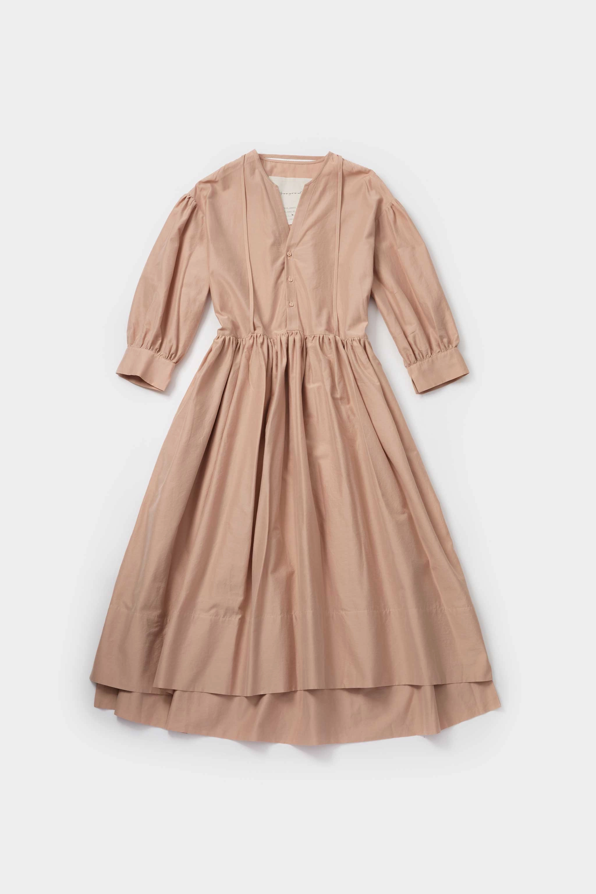 Satin-Finish THE COOK DRESS / COTTON SILK POWDER