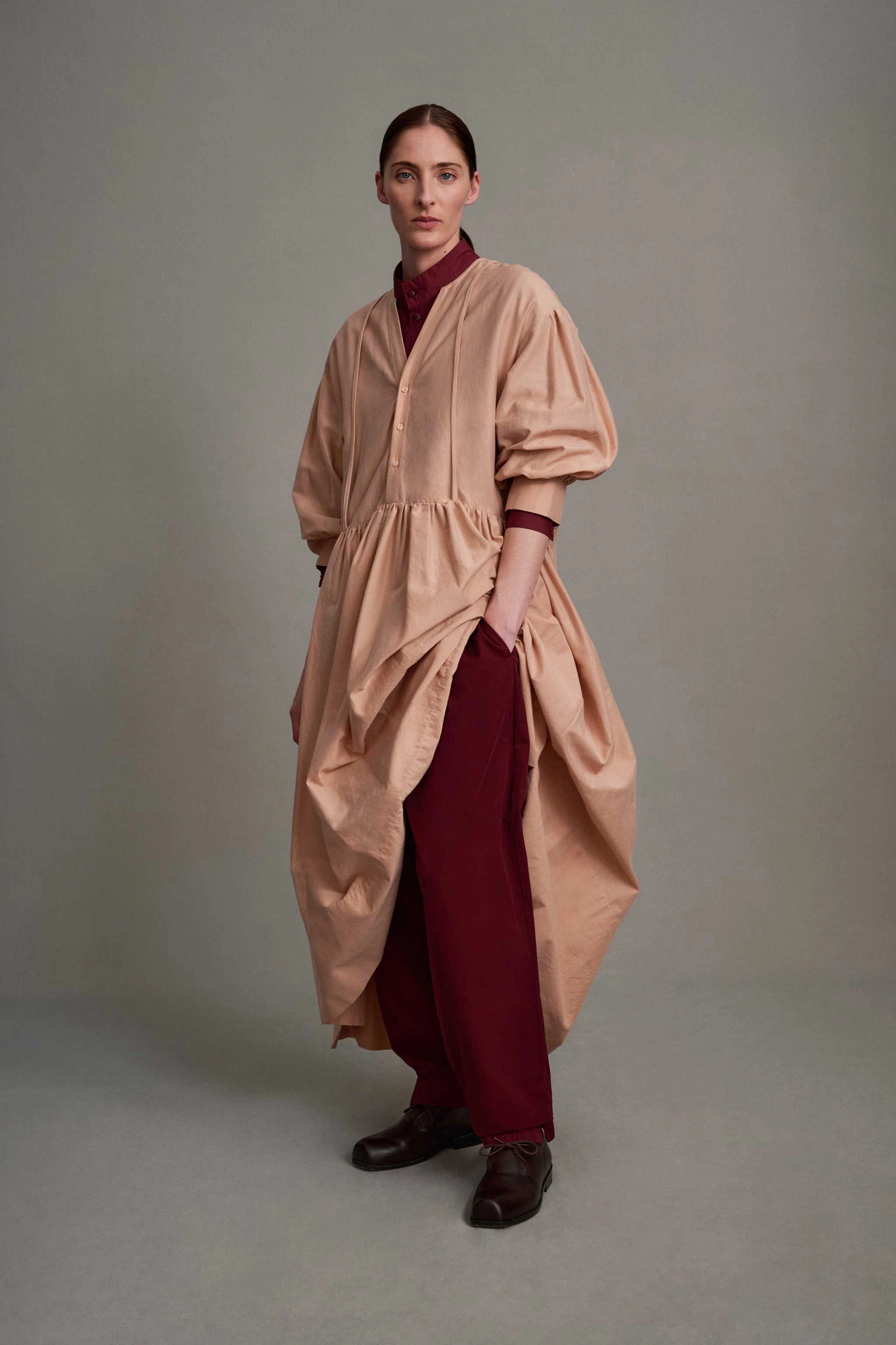 THE COOK DRESS / COTTON SILK POWDER Quiet Mood