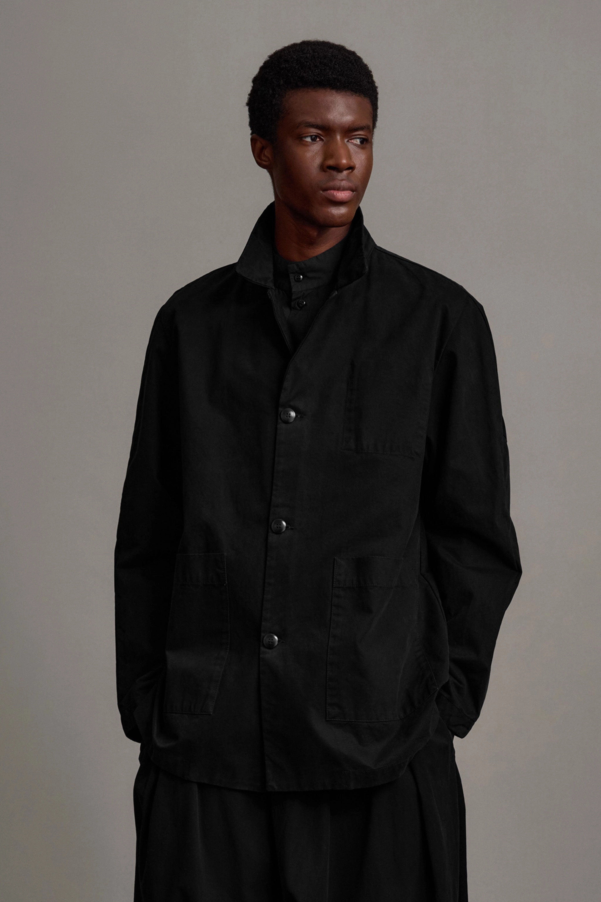 THE MECHANIC JACKET / WORK TWILL FLINT Sleek Outdoor Look