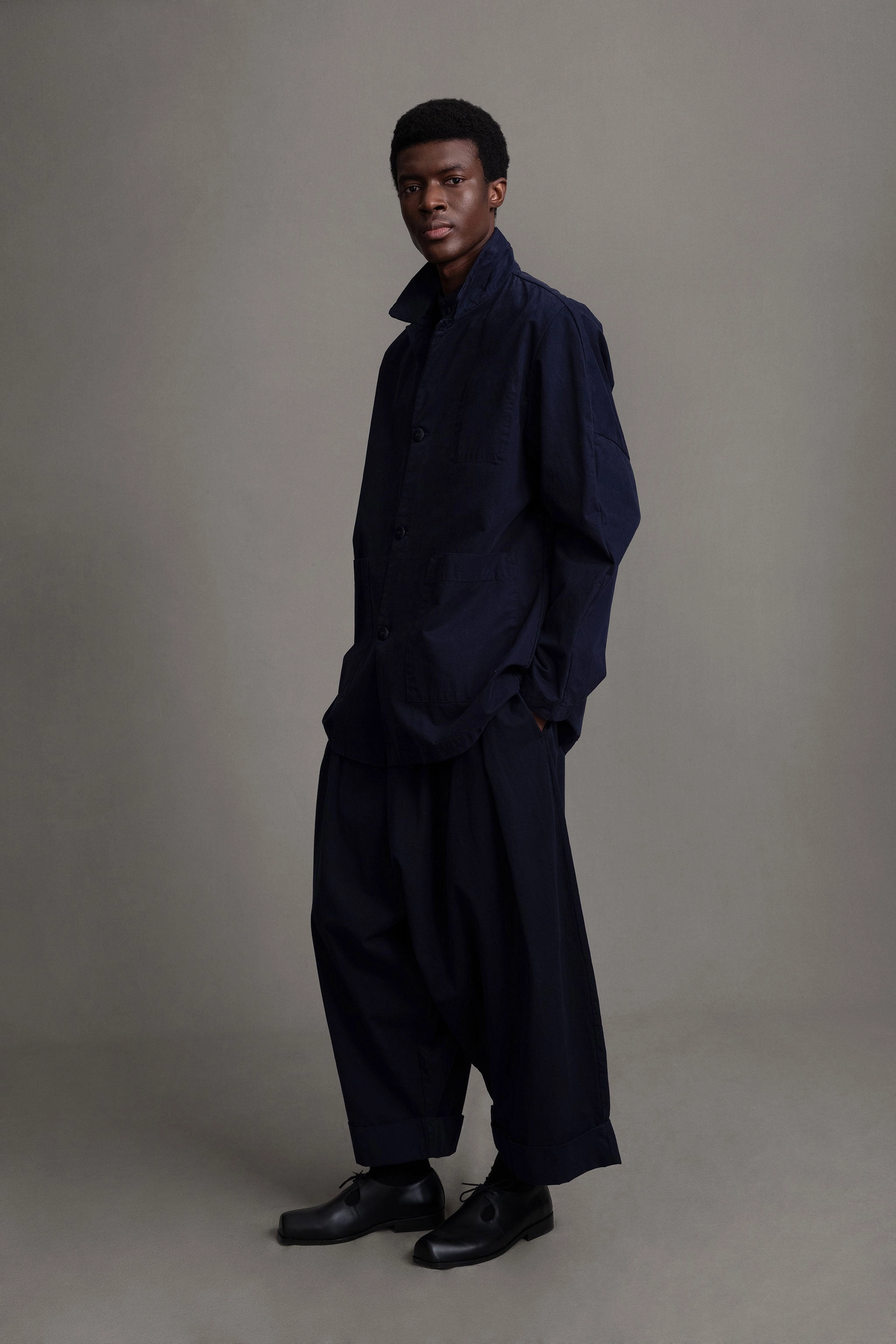 Seam Sealed StretchableMaterial THE MECHANIC JACKET / WORK TWILL INK