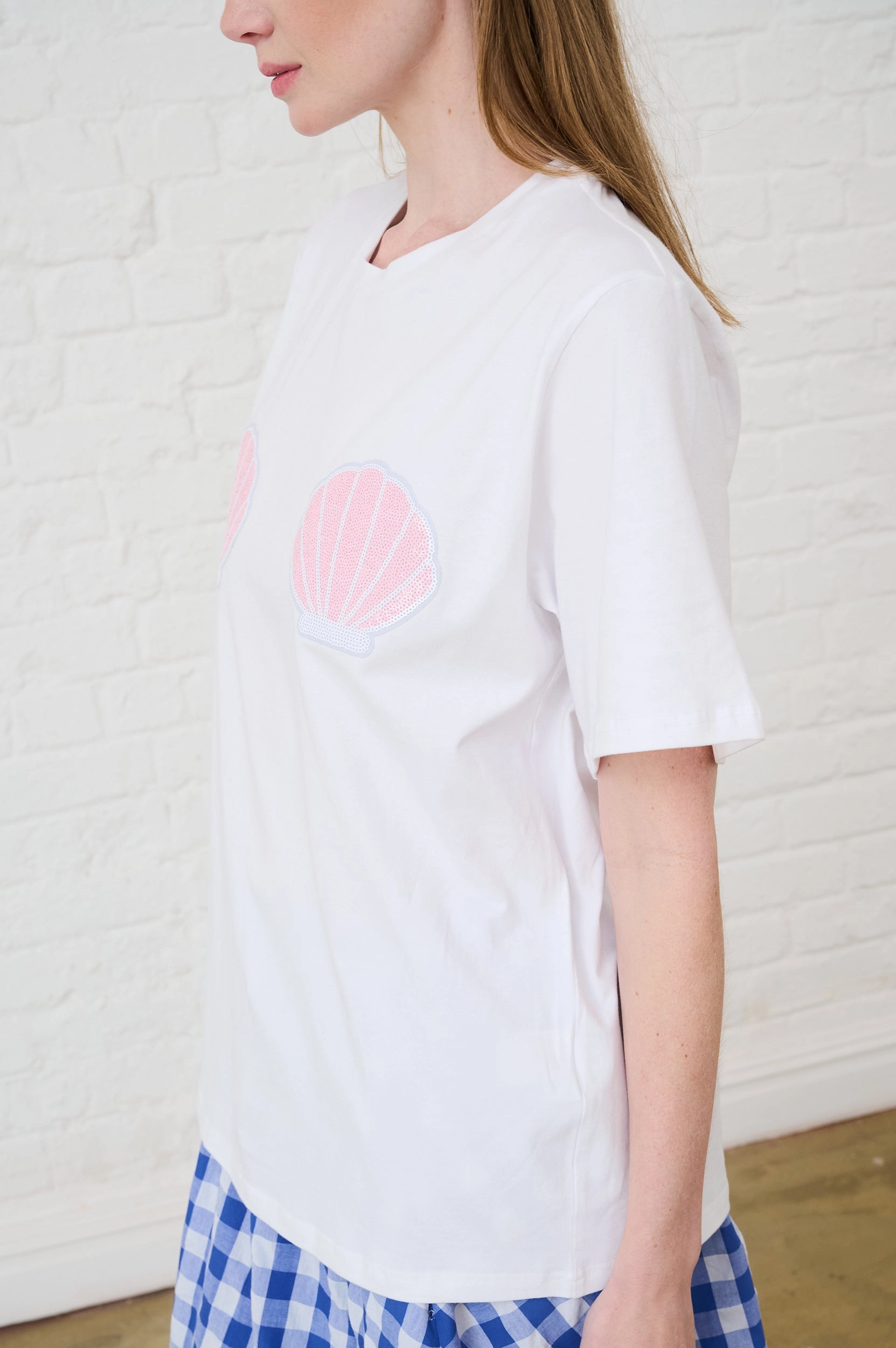 Anti Pilling The Oversized Tee with Sequin Shells