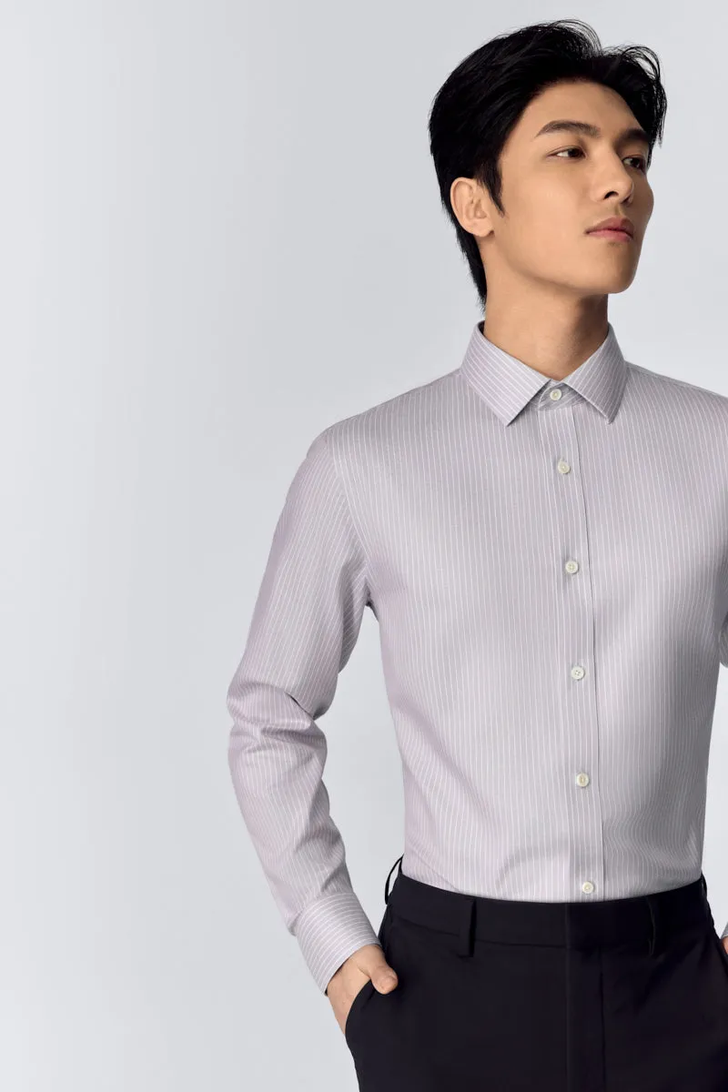 InstantCool Dobby Dress Shirt | Grey Stripes 19390N Anti Static Lining shopping spree