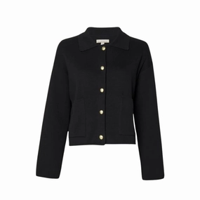 Knitted Layering Noelle Knitted Cardigan In Black