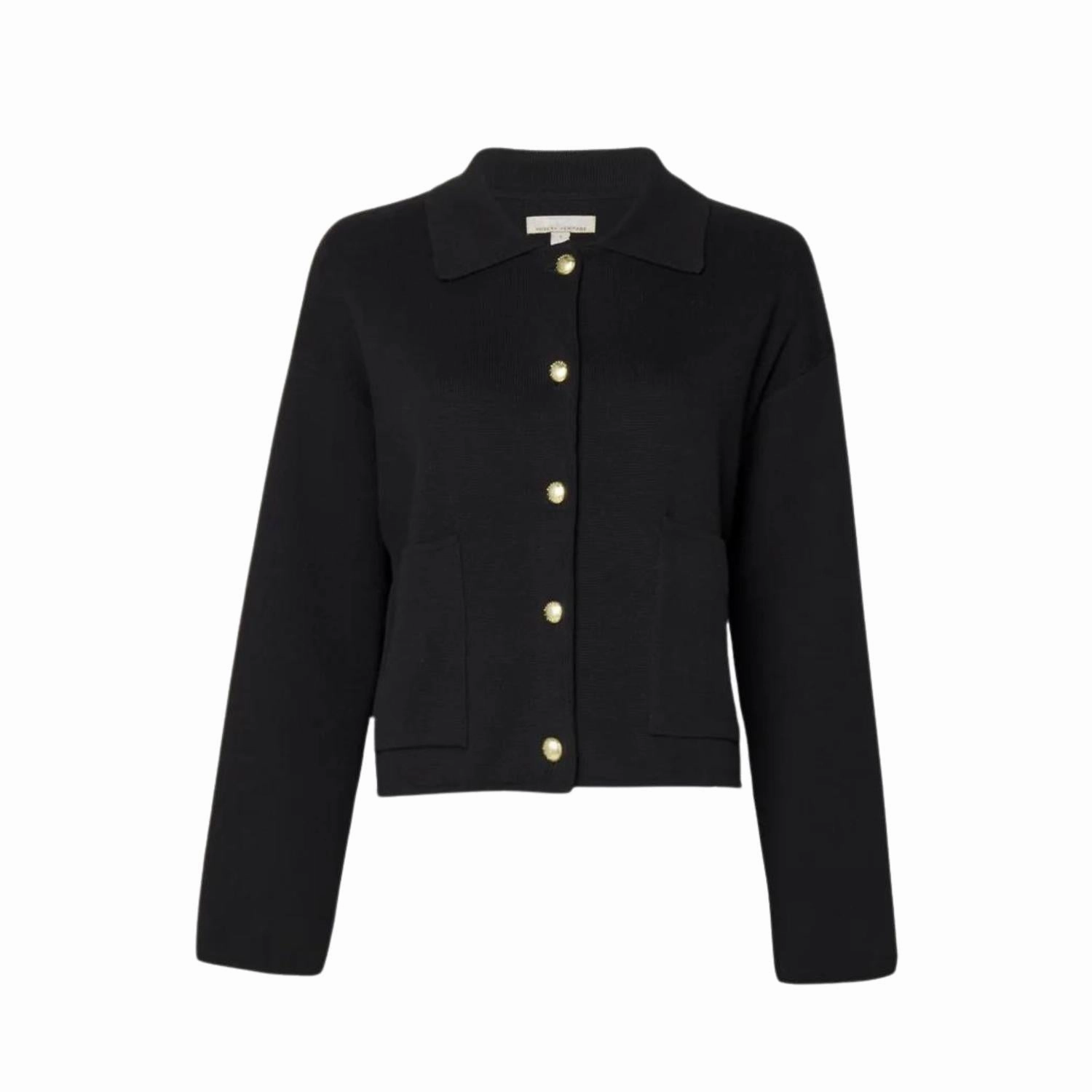 Knitted Layering Noelle Knitted Cardigan In Black