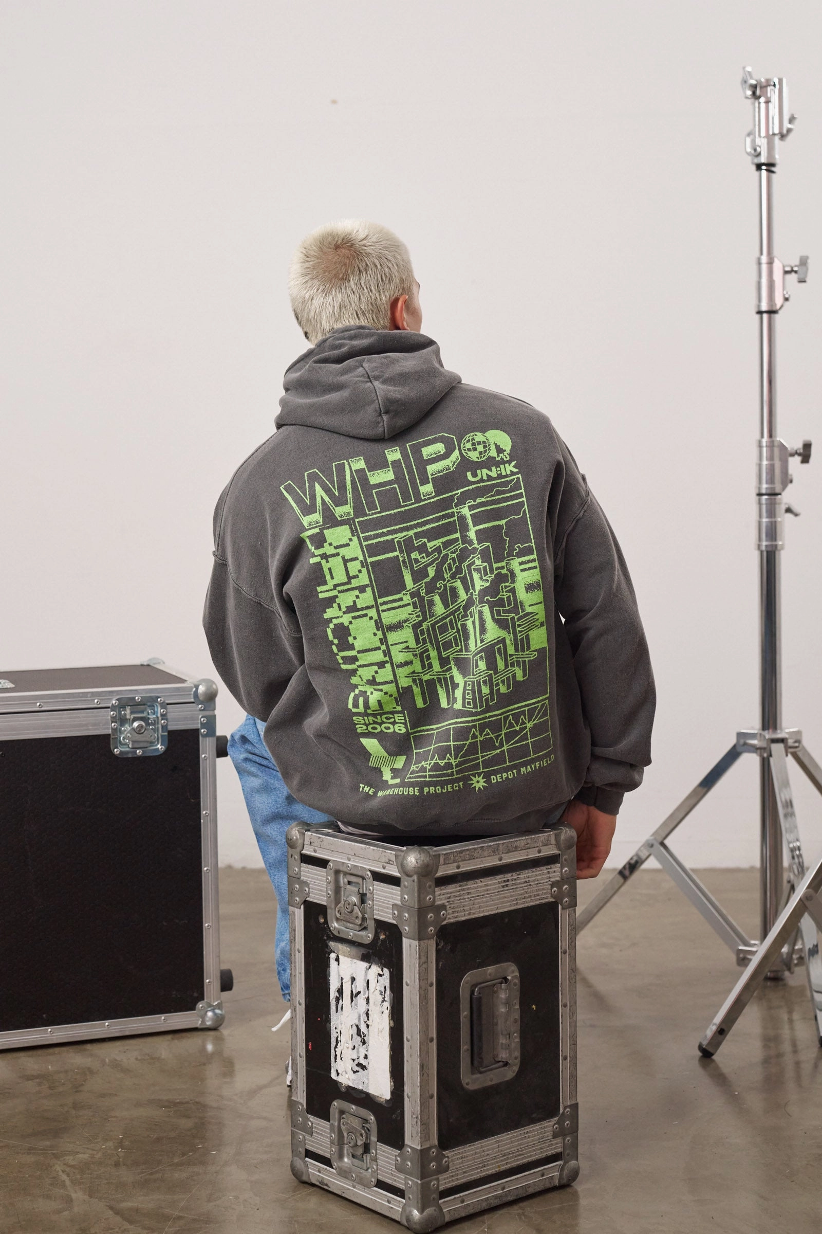 Sport Mode WHP x UN:IK 'Since 2006' Vintage Washed Hoodie - Black