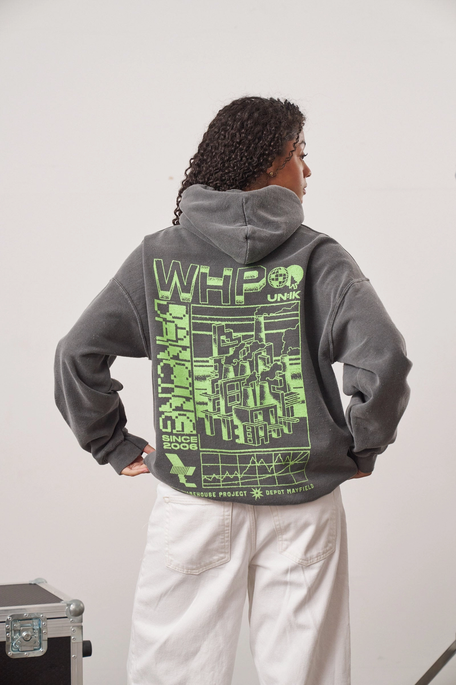 Photography Ready WHP x UN:IK 'Since 2006' Vintage Washed Hoodie - Black