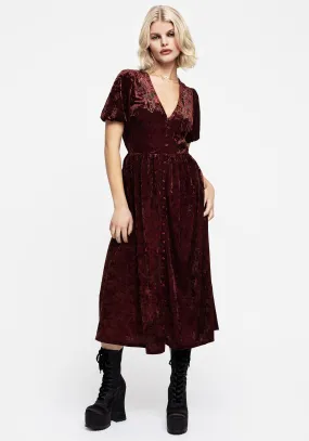 single wear Modest Look Essence Crushed Velour Button Up Midi Dress