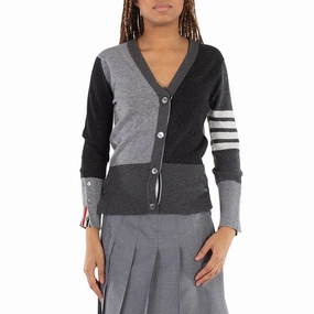 Thom Browne V-Neck Cashmere Funmix Cardigan Soft & Cozy All-Purpose Knit