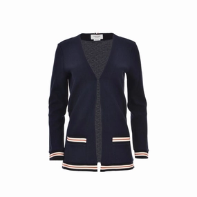 Thom e Cotton Women's Cardigan Yarn Dyed Fabric