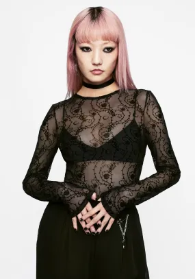 Dark Fitness Thorns Mesh Top