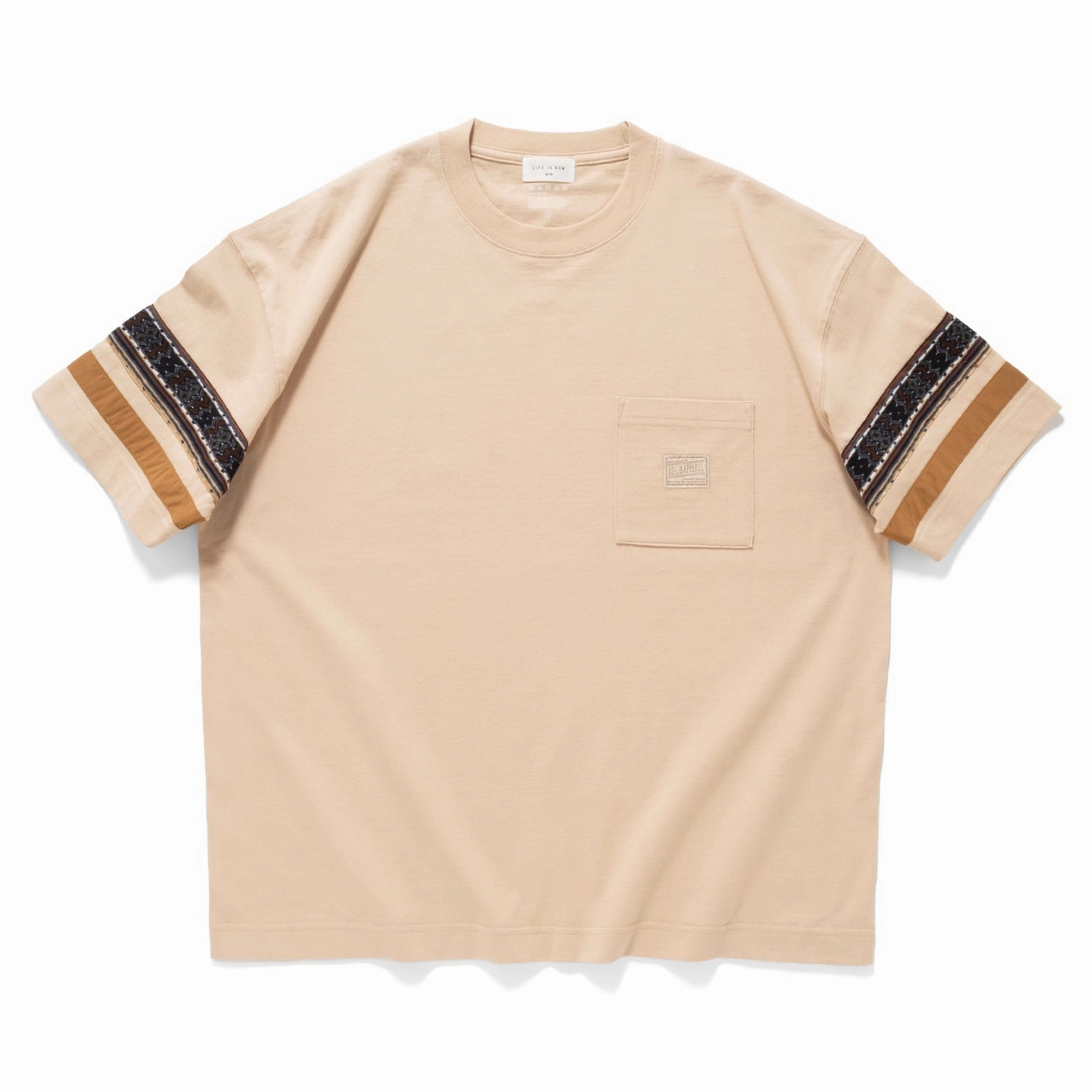 soft fit (ZT1683) Patch Sleeve Panel Pocket Tee