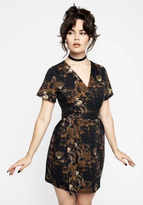 Noble Glow Underworld Cotton Wrap Mini Dress